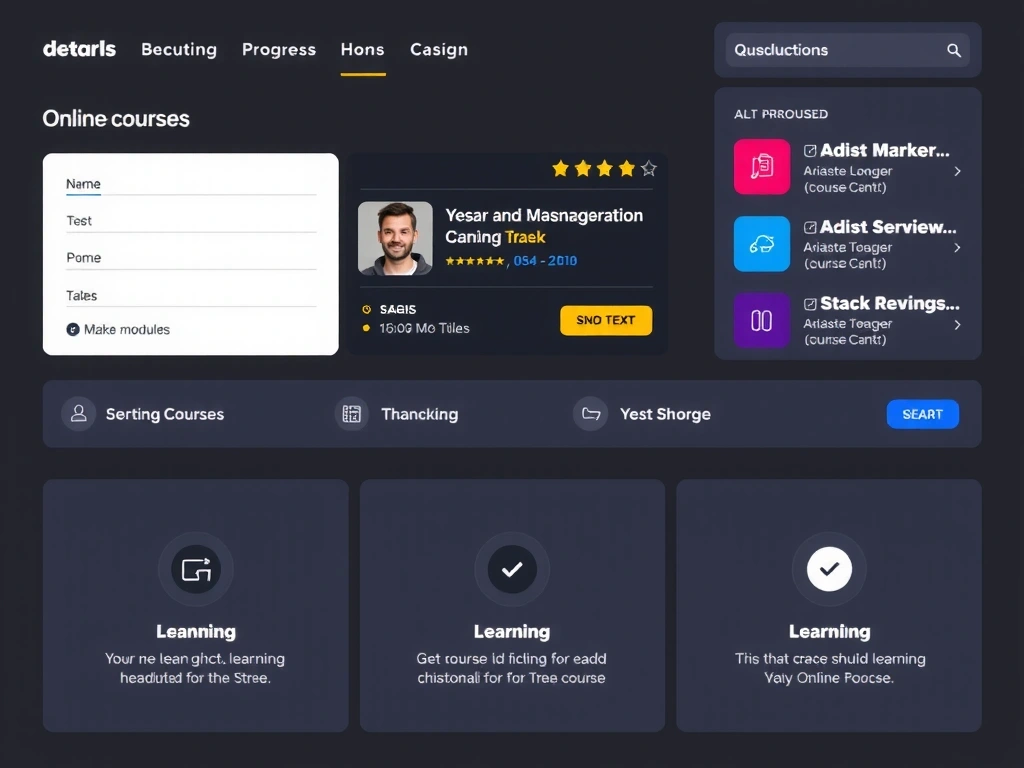 Educational platform for online courses