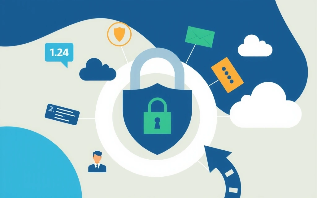 Illustration of data privacy and security locks