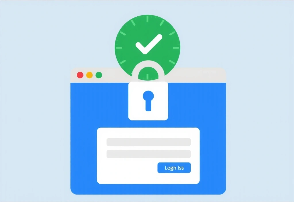 Secure account login illustration